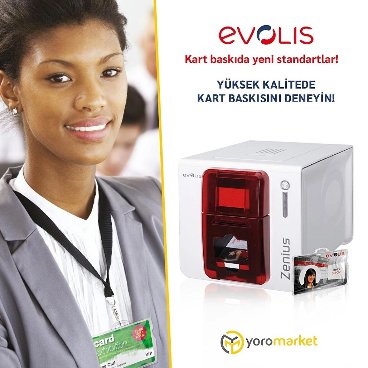 Evolis EVOLİS ZENİUS PLASTİK KART YAZICI (tek yüz baskı)