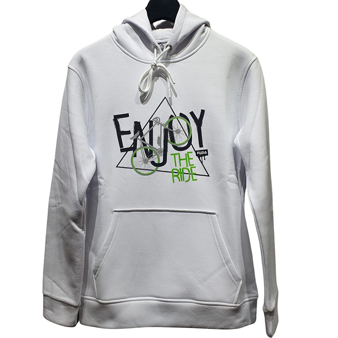 FUBA KAPŞONLU SWEAT ENJOY BEYAZ