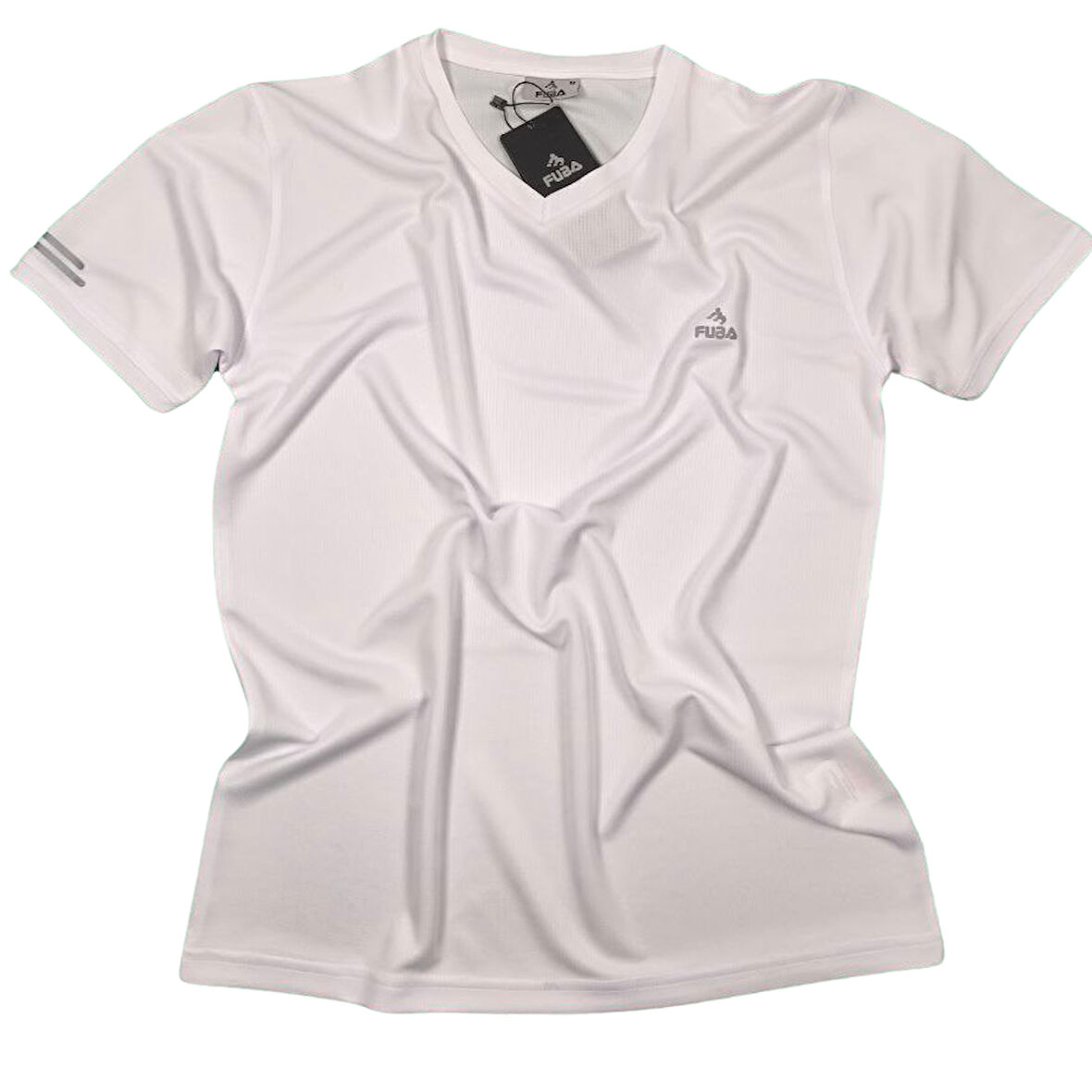 FUBA ERKEK V YAKA BEYAZ TİŞÖRT