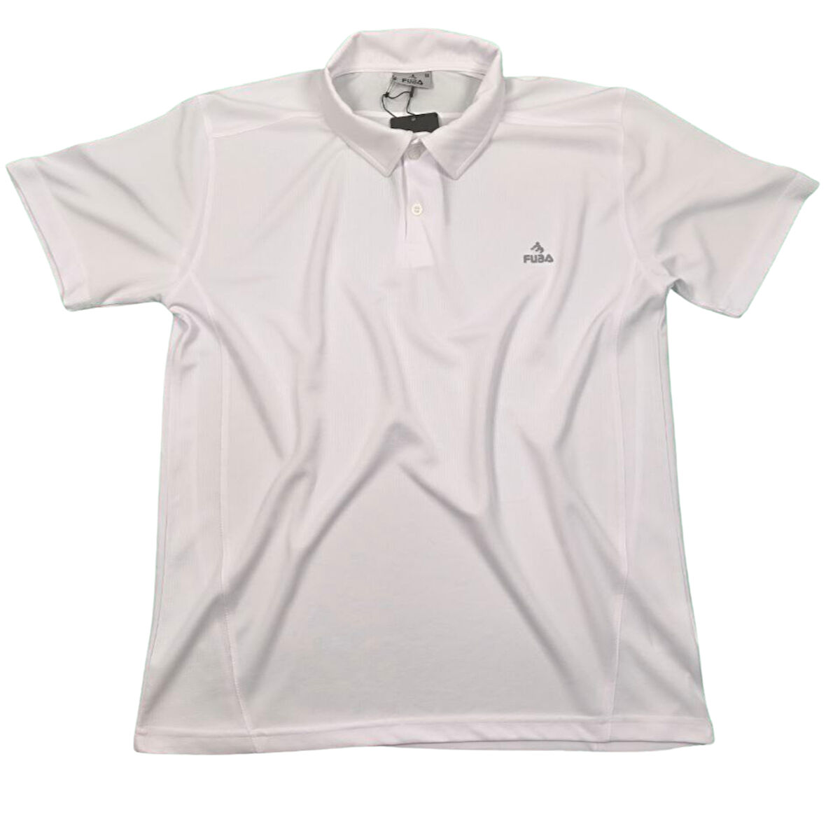 FUBA ERKEK MESH YAKALI BEYAZ TİŞÖRT