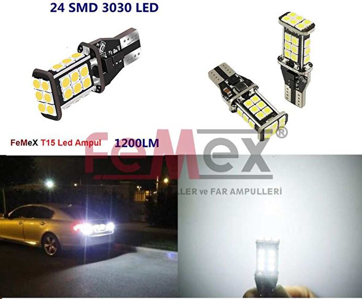 FEMEX Platinum T15 W16W Led Ampul Geri Vites Ampulu