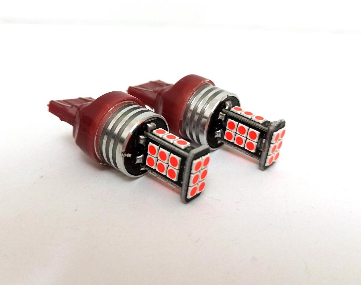 FEMEX T20 7440/7443 Tek Duy/Çit Duy 3030 Chip 24smd Kırmızı Led Ampul