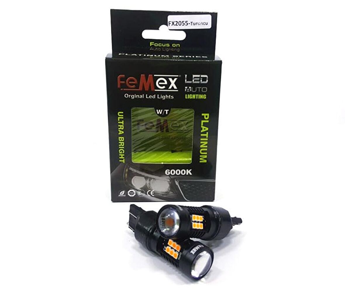 FEMEX Platinum T20-7443-15W- Dipsiz Çift Duy Led Ampul Koyu Turuncu