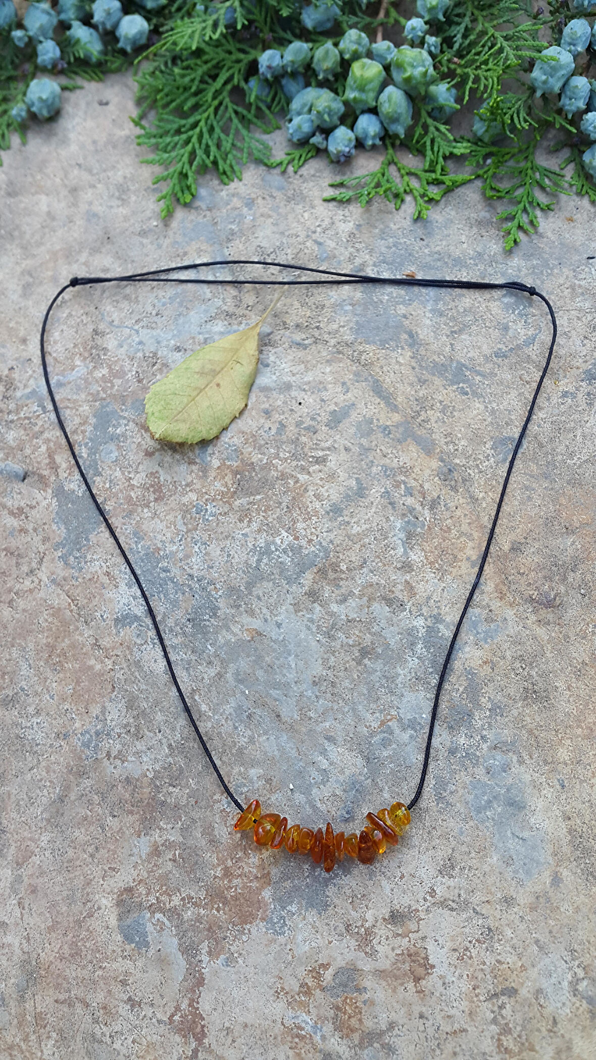 STONEAGE JEWELLERY Kehribar Antiallerjik Bayan Kolye