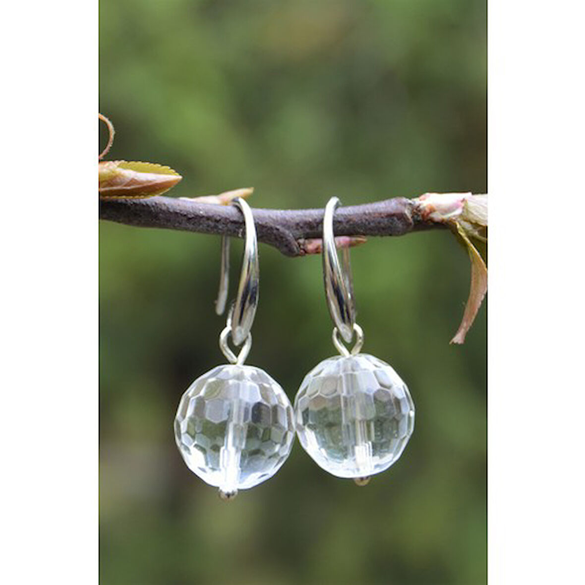 STONEAGE Kadın Top Kristal Küpe