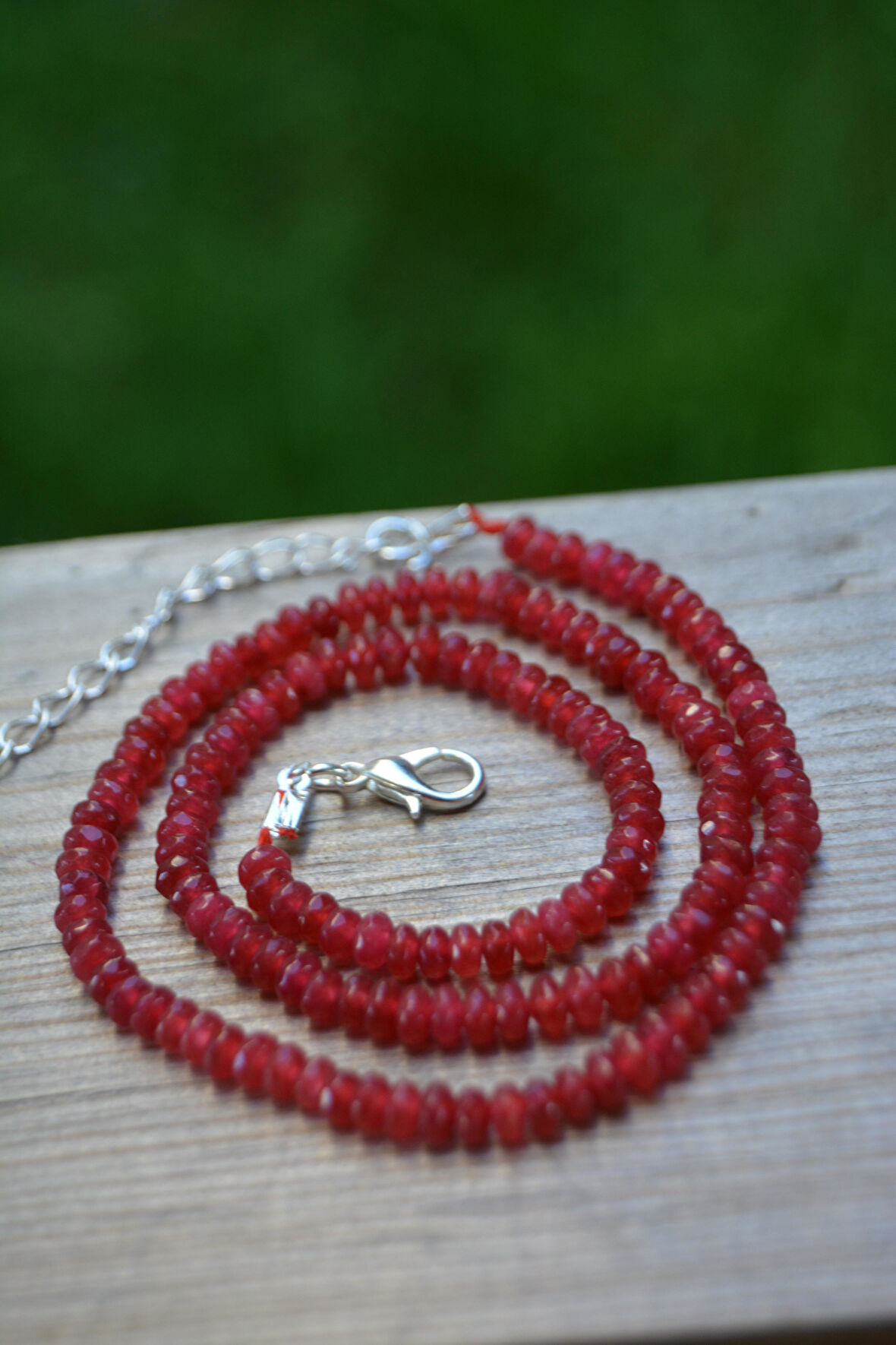 STONEAGE JEWELLERY Bayan Kolye Rondela Kesim Ceyt Doğal Taş