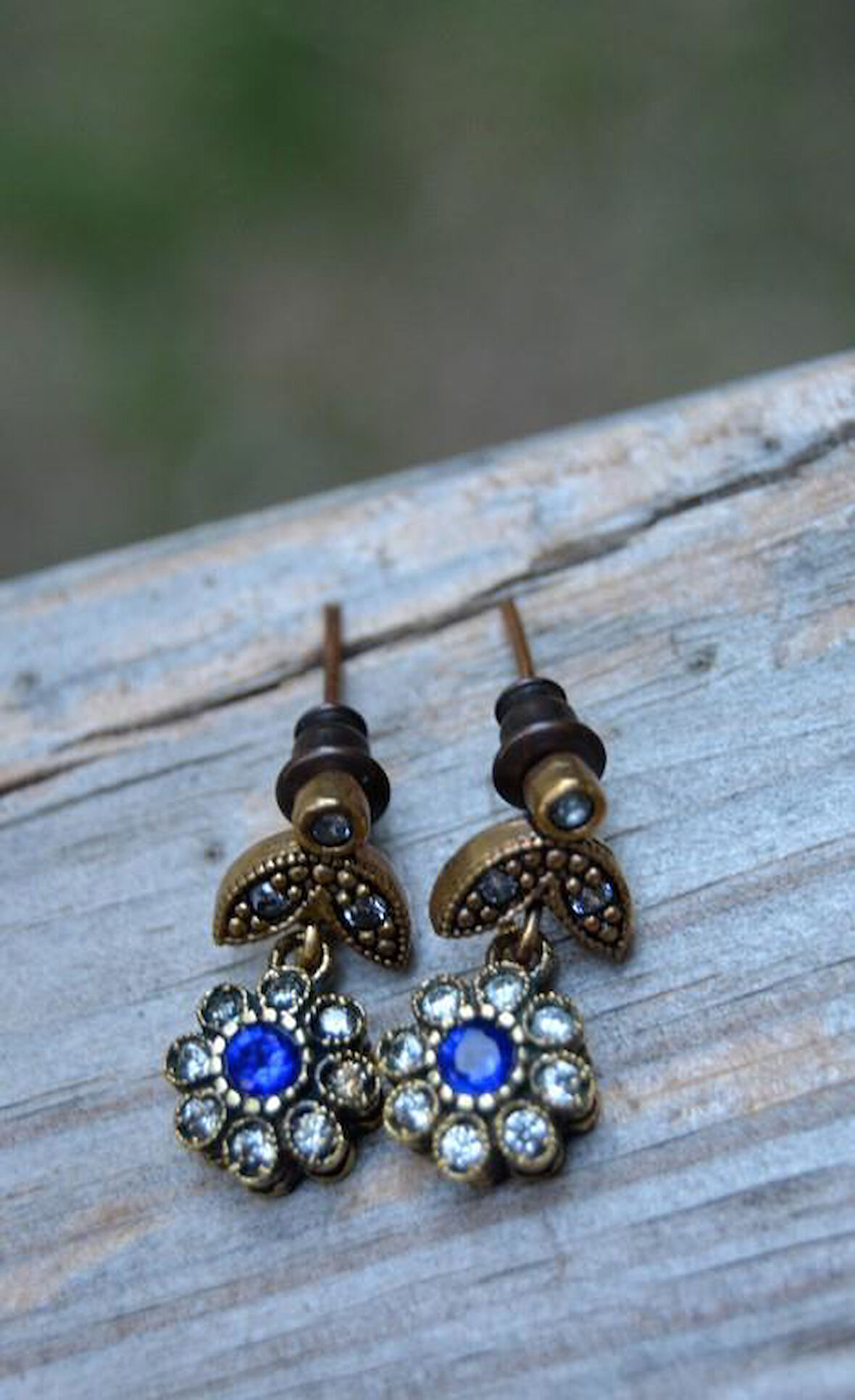 STONEAGE Safir ve Zirkon Taşlı Otantik Bayan Küpe