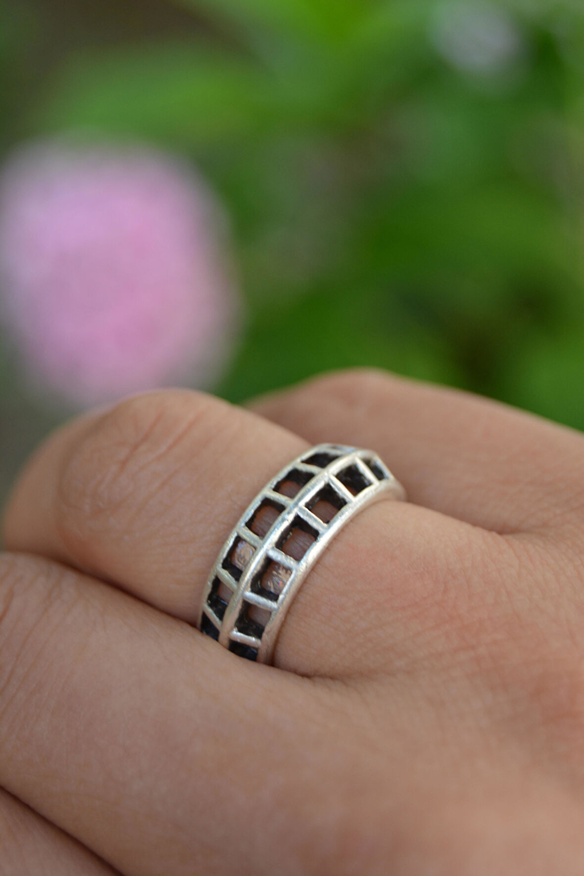 STONEAGE Antik Gümüş Bohem Unisex Ayarlanabilir Yüzük