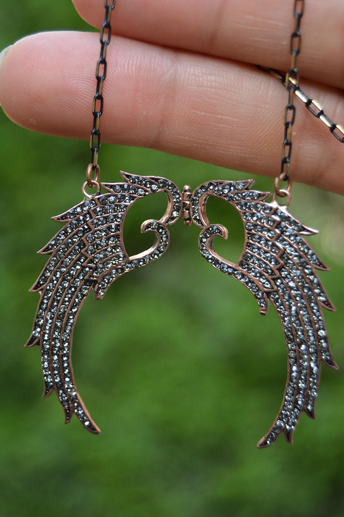 STONEAGE Black Diamond Melek Kanadı Bayan Kolye