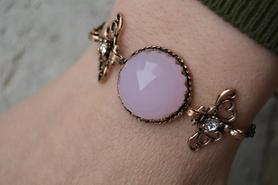 STONEAGE Pembe Kuvars Bileklik