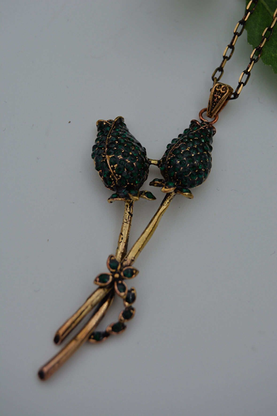 STONEAGE İkili Gül Goncası Kadın Kolye El Yapımı