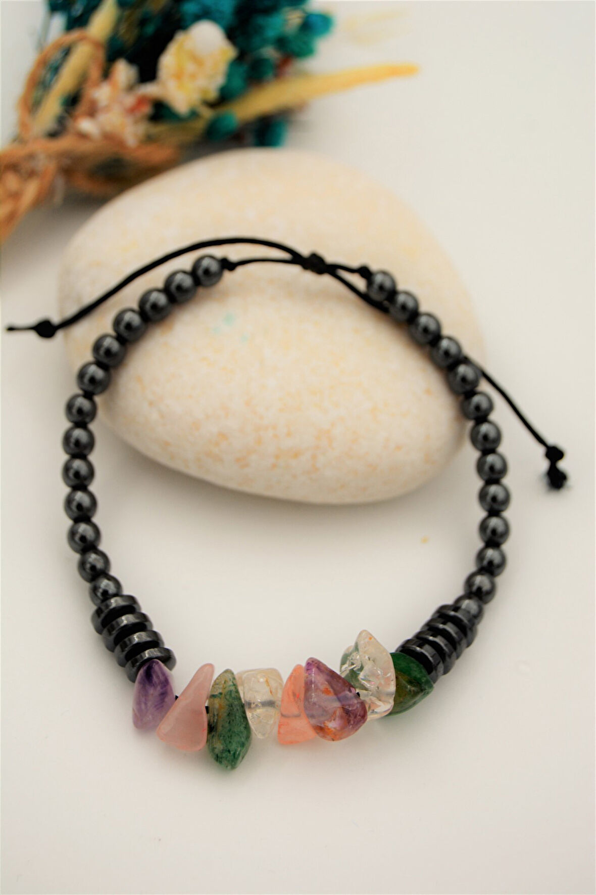 STONEAGE En Sevilen Doğal Taşlarla Hazırlanan Metalsiz Kolye Şifa Bilekliği