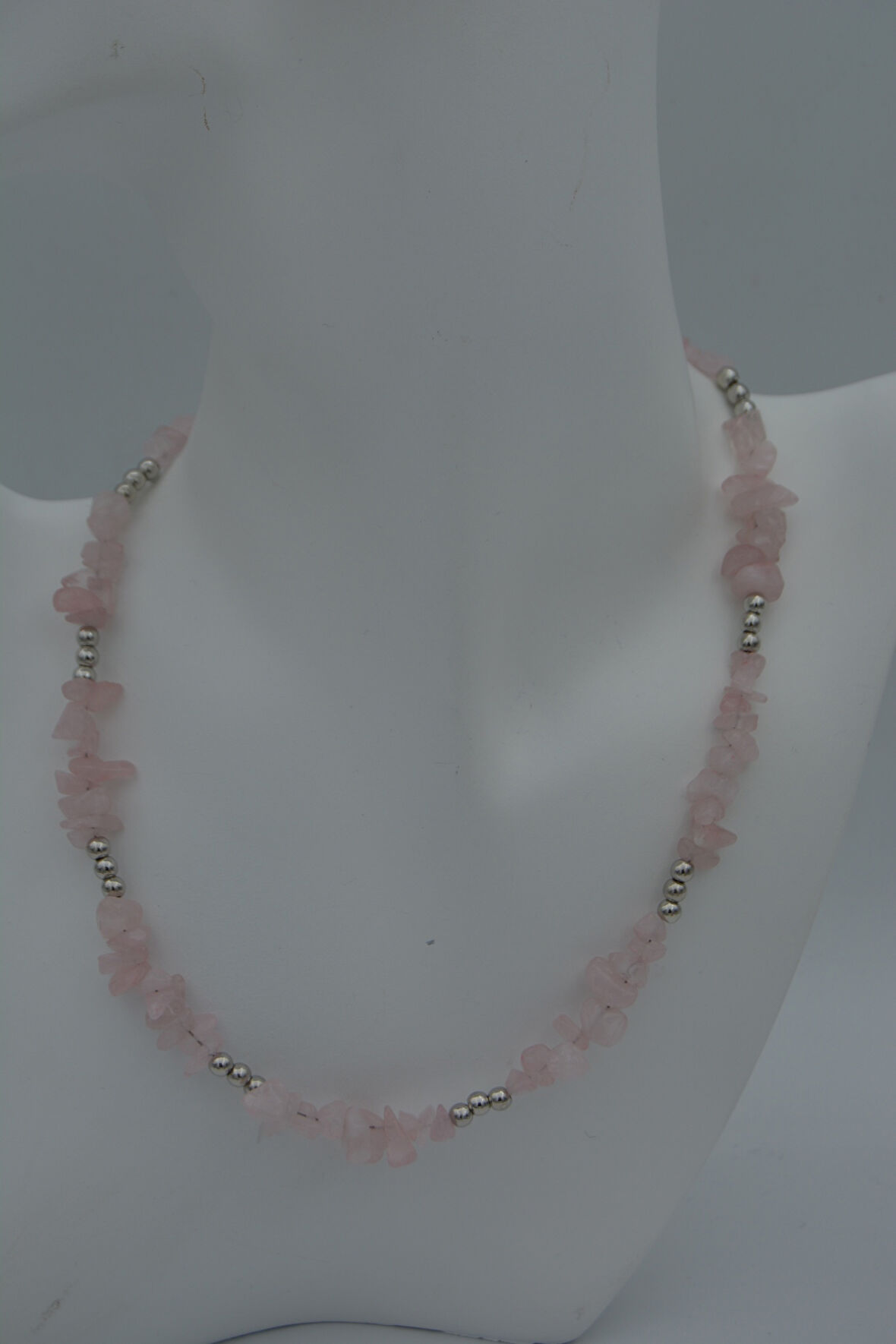 STONEAGE PEMBE KUVARS AŞK TAŞI KOLYE