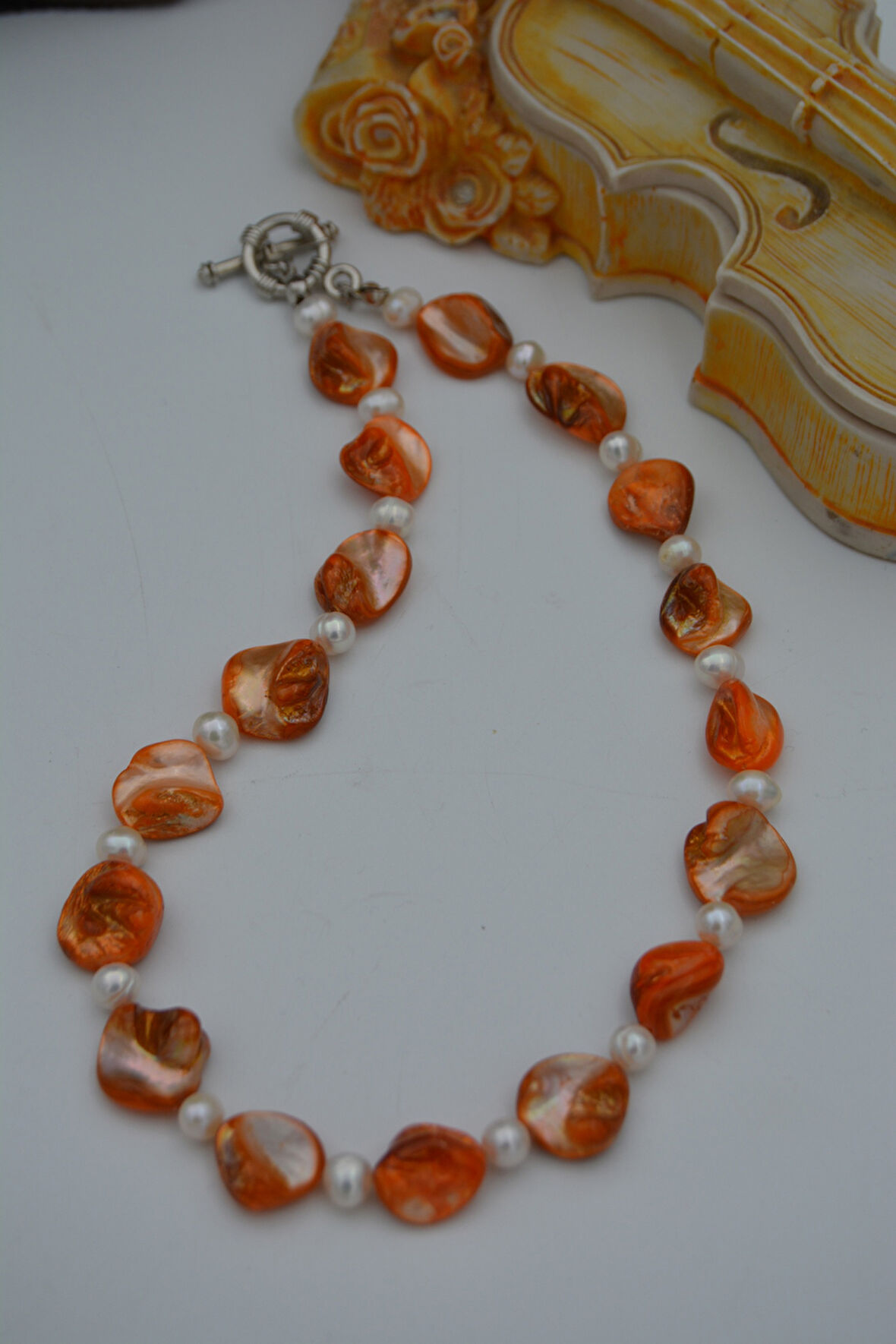 STONEAGE GEÇEK İNCİ VE SEDEF KOLYE