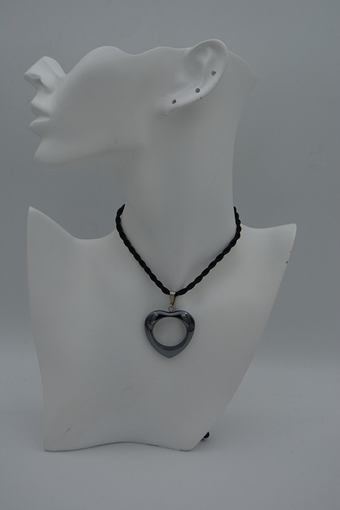 STONEAGE KALP KESİM HEMATİT KOLYE