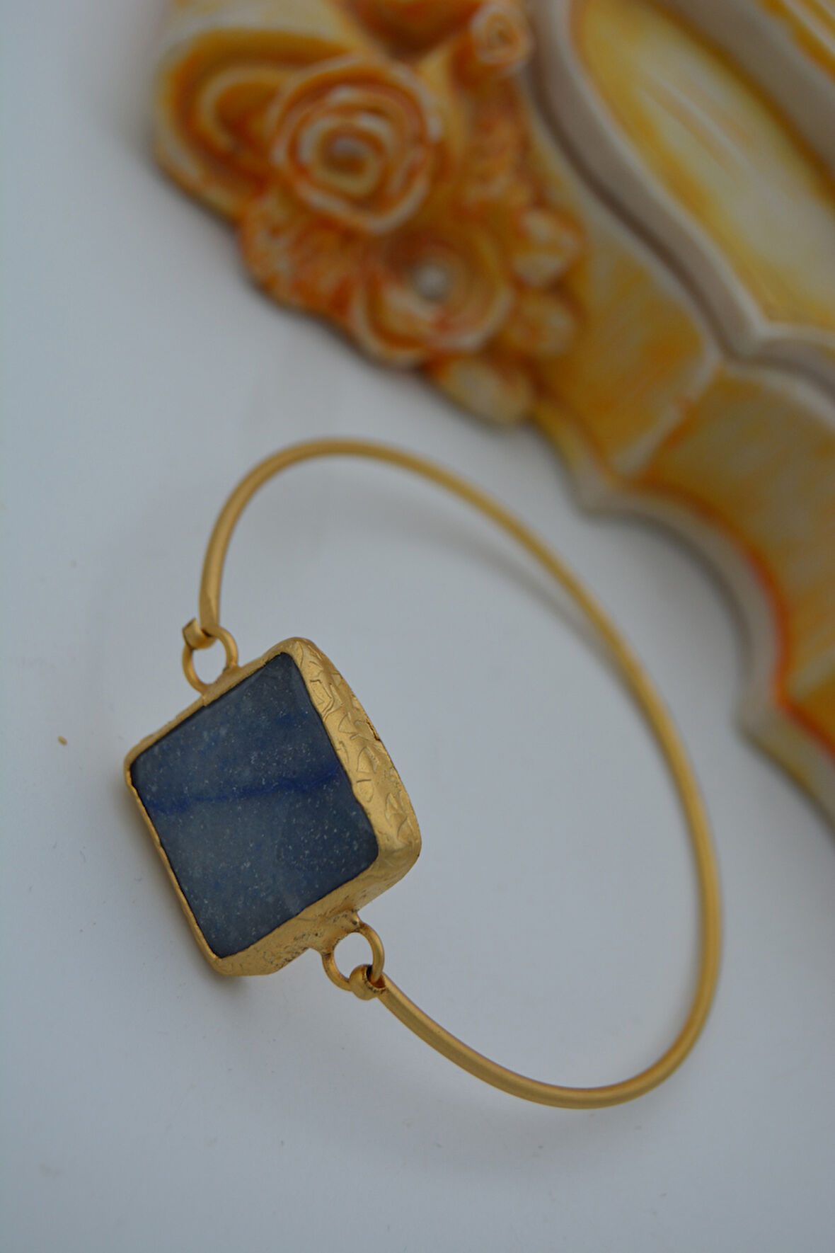 STONEAGE MAVİ KUVRS 22K ALTIN BİLEKLİK