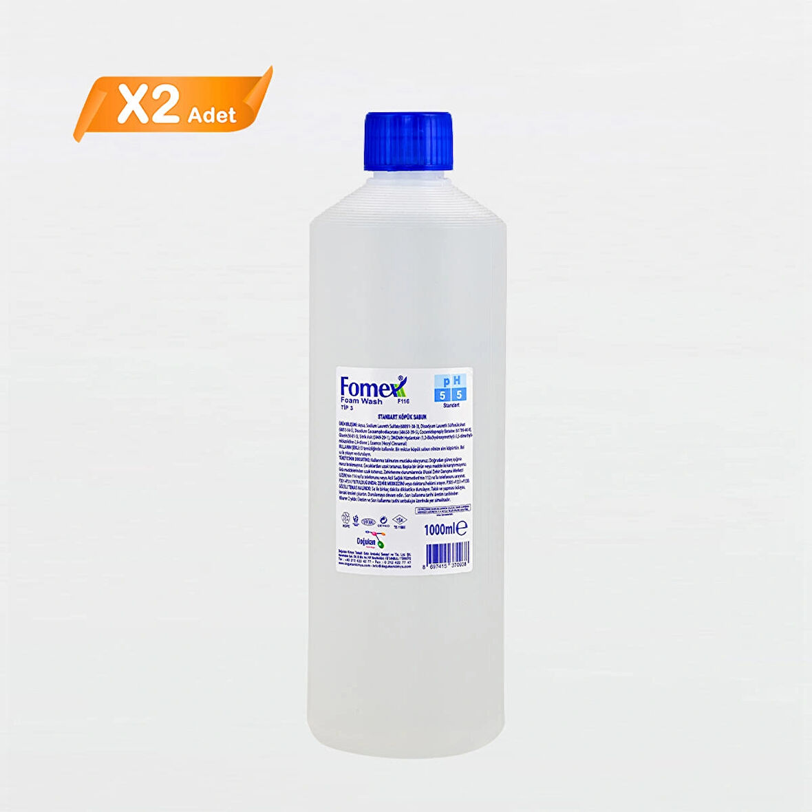 F109 Köpük Sabun 1000 ml Tezgah Üstü 2 Adet