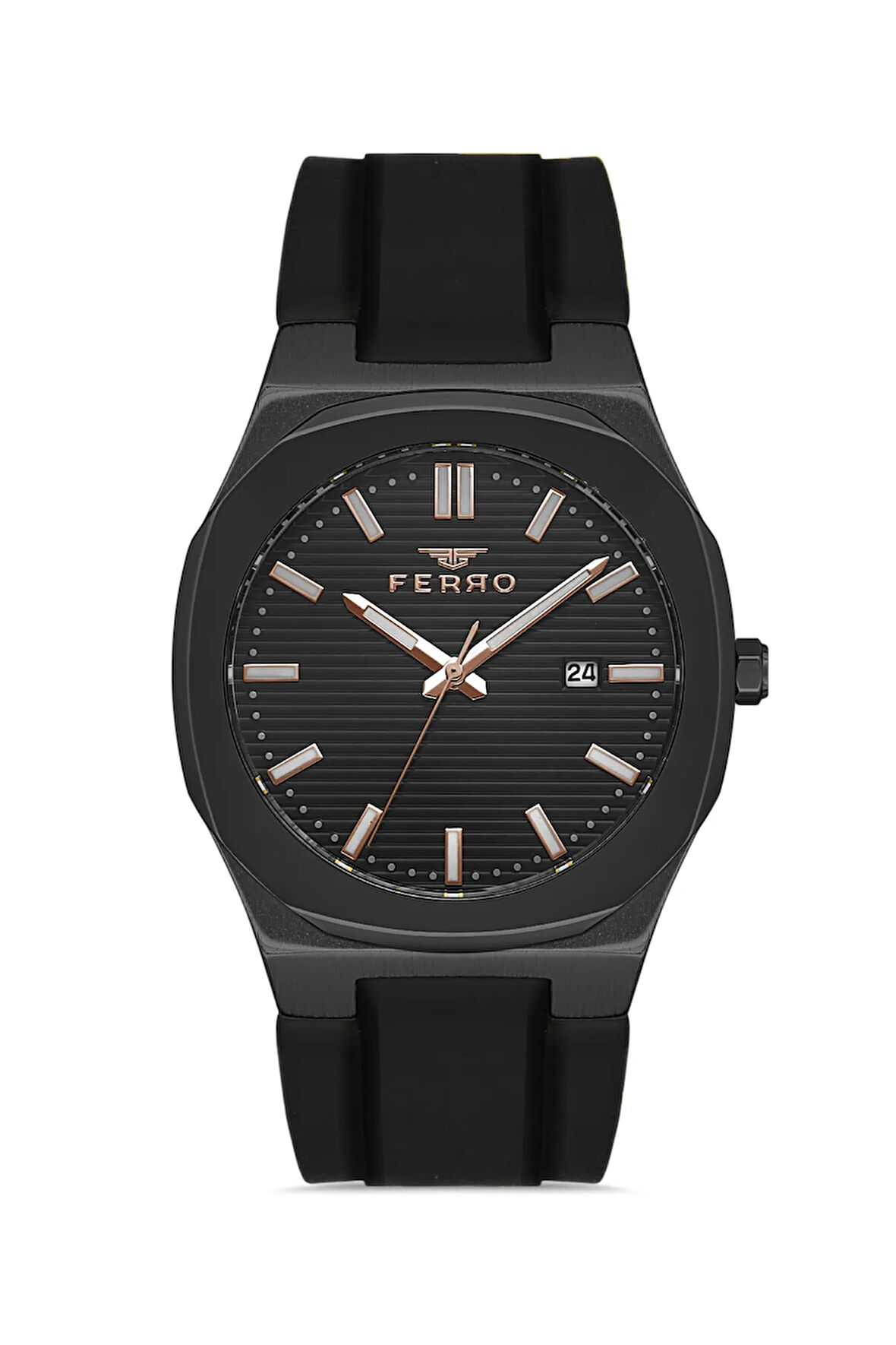 Siyah Silikon Kordon Erkek Kol Saati F11340D-G