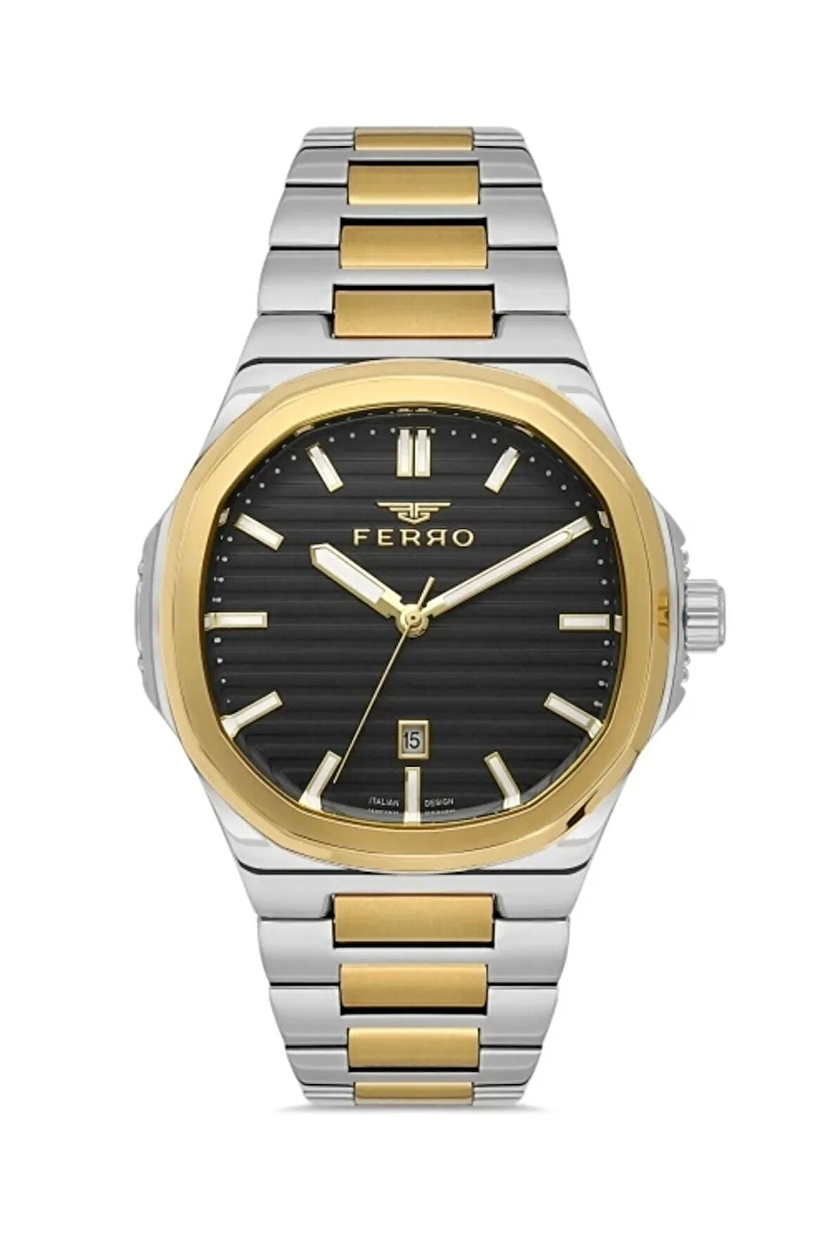 Sarı ve Gümüş Çelik Kordon Erkek Kol Saati F11514AWT-D2