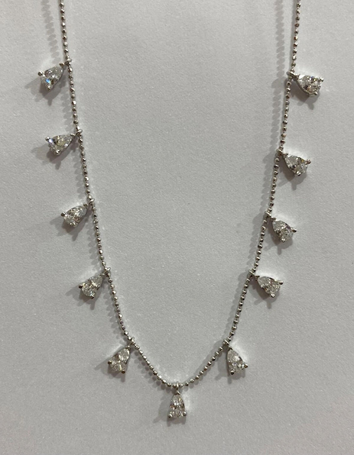 Damla Beyaz Taşlı Gümüş Şans Kolyesi