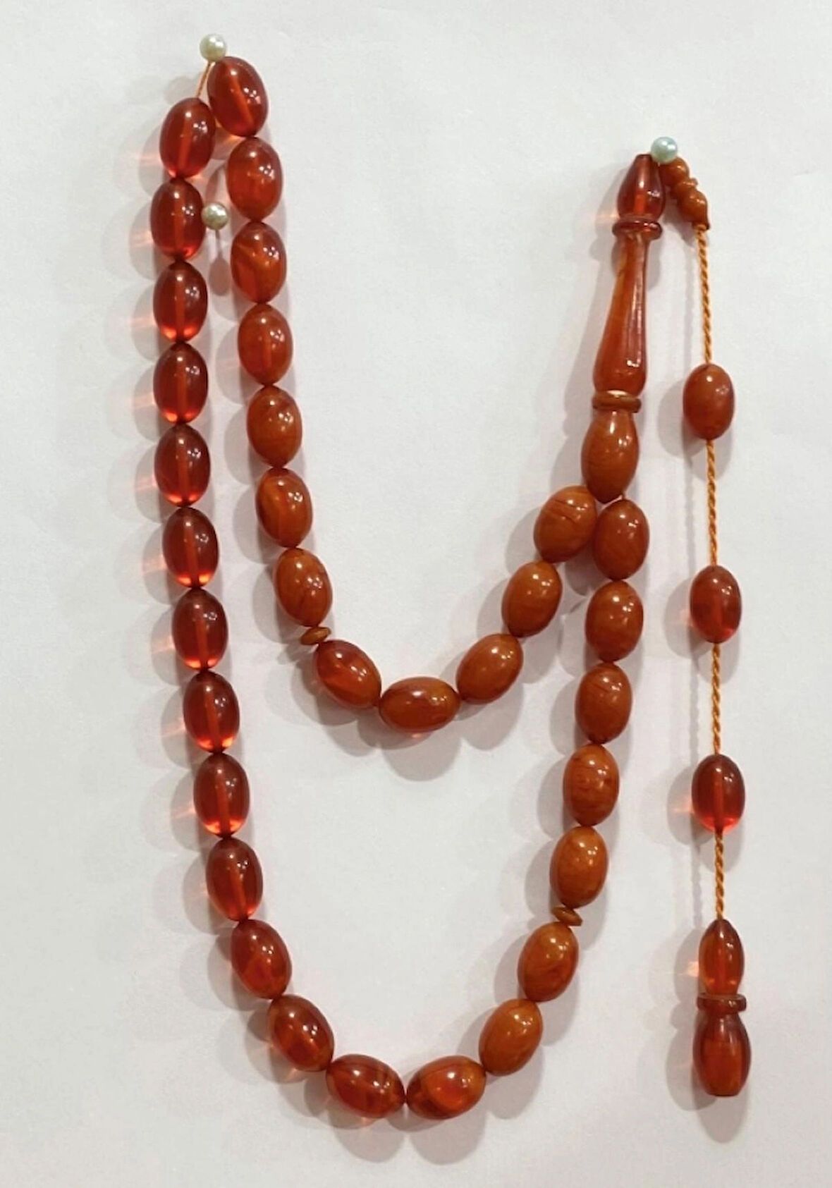 Sıkma Kehribar Kapsül Modeli Usta İşçilik Tespih