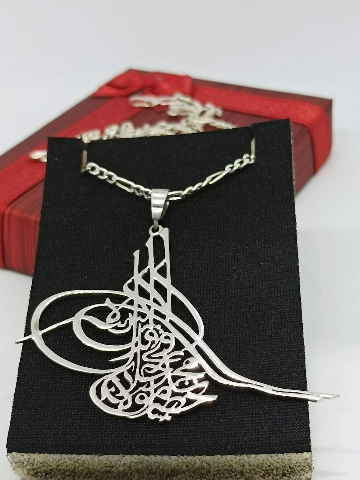 Tuğralı Modeli Gümüş Kadın Kolye