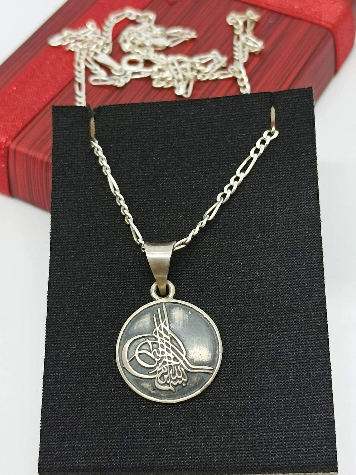 Osmanlı Tuğralı Gümüş Erkek Kolye