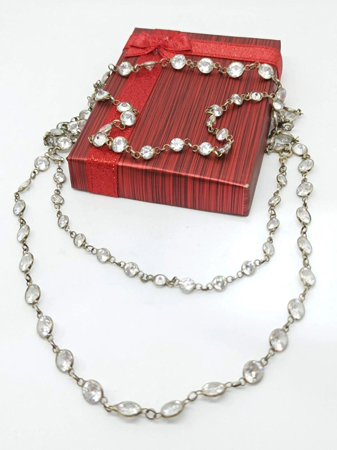 Orijinal Zirkon Taşlı Gümüş Kadın Kolye