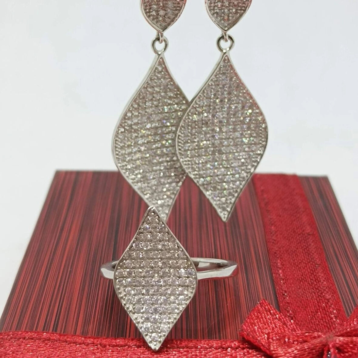 İkili Mekik Modeli Gümüş Set