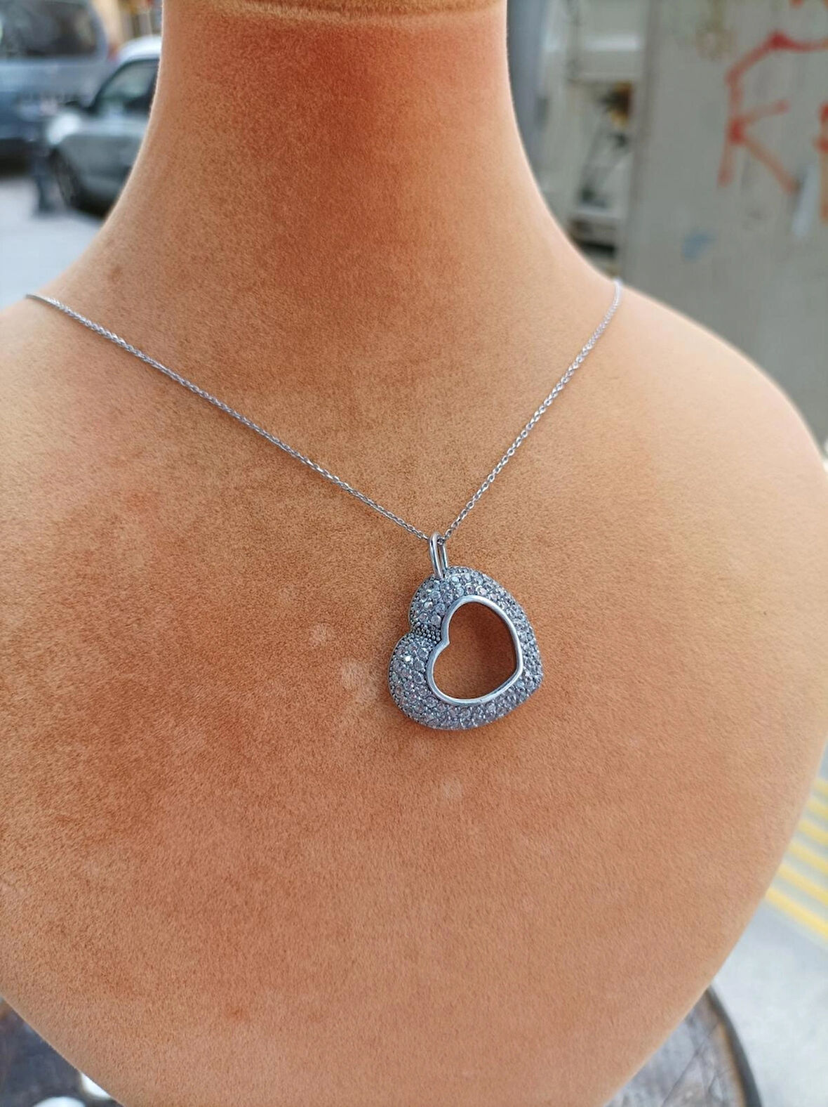 Aşkın Kalbi Gümüş Kadın Kolye