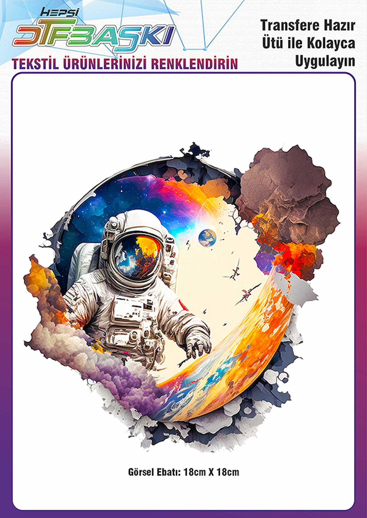 Astranot Ütü ile Yapışan Tekstil DTF Baskı