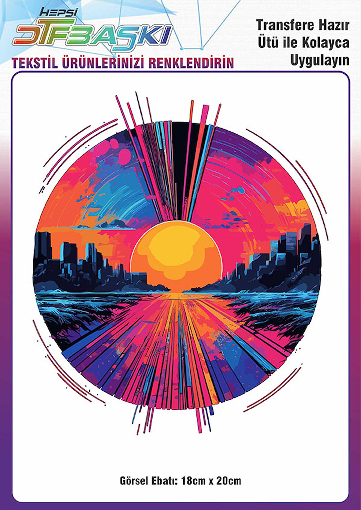 Vintage Ütü ile Yapışan Tişört Tekstil Dtf Baskı