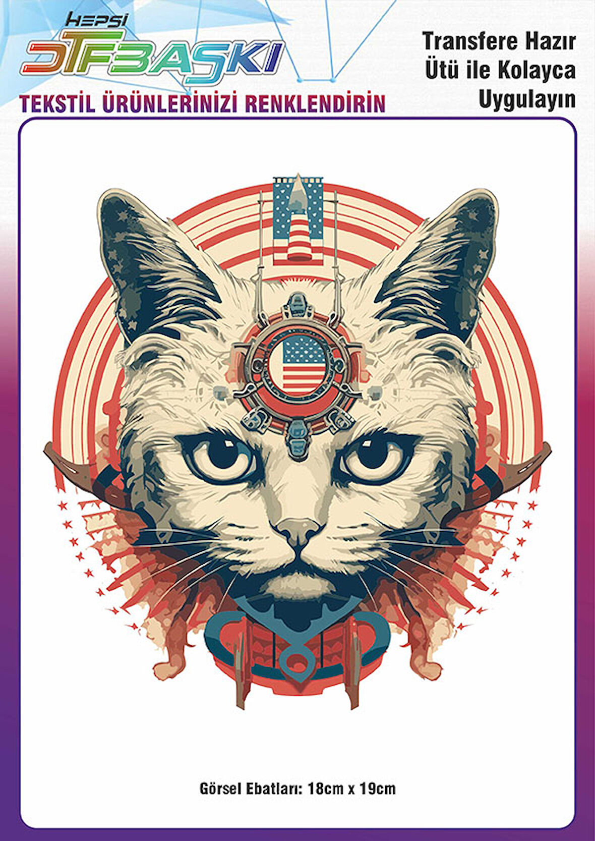 Ütü ile Yapışan Tişört Tekstil Dtf Transfer Baskı