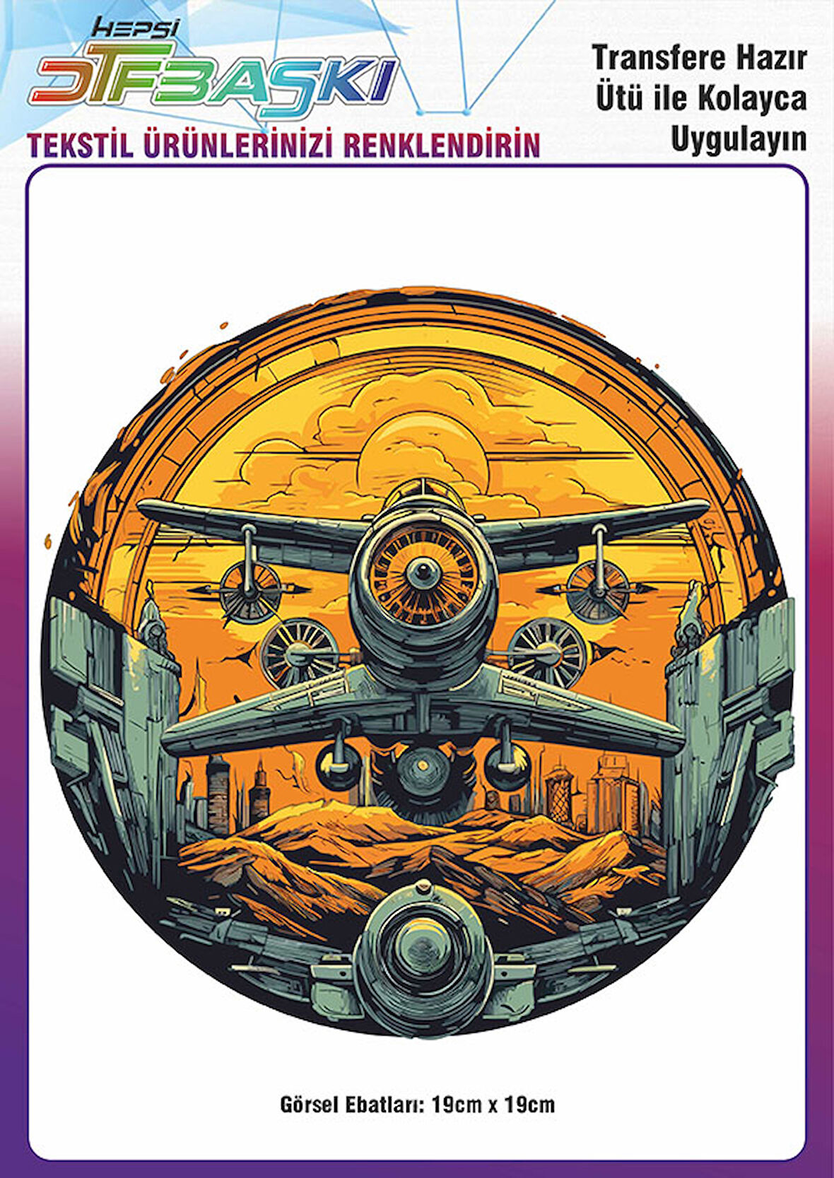 Ütü ile Yapışan Tişört Tekstil Dtf Transfer Baskı