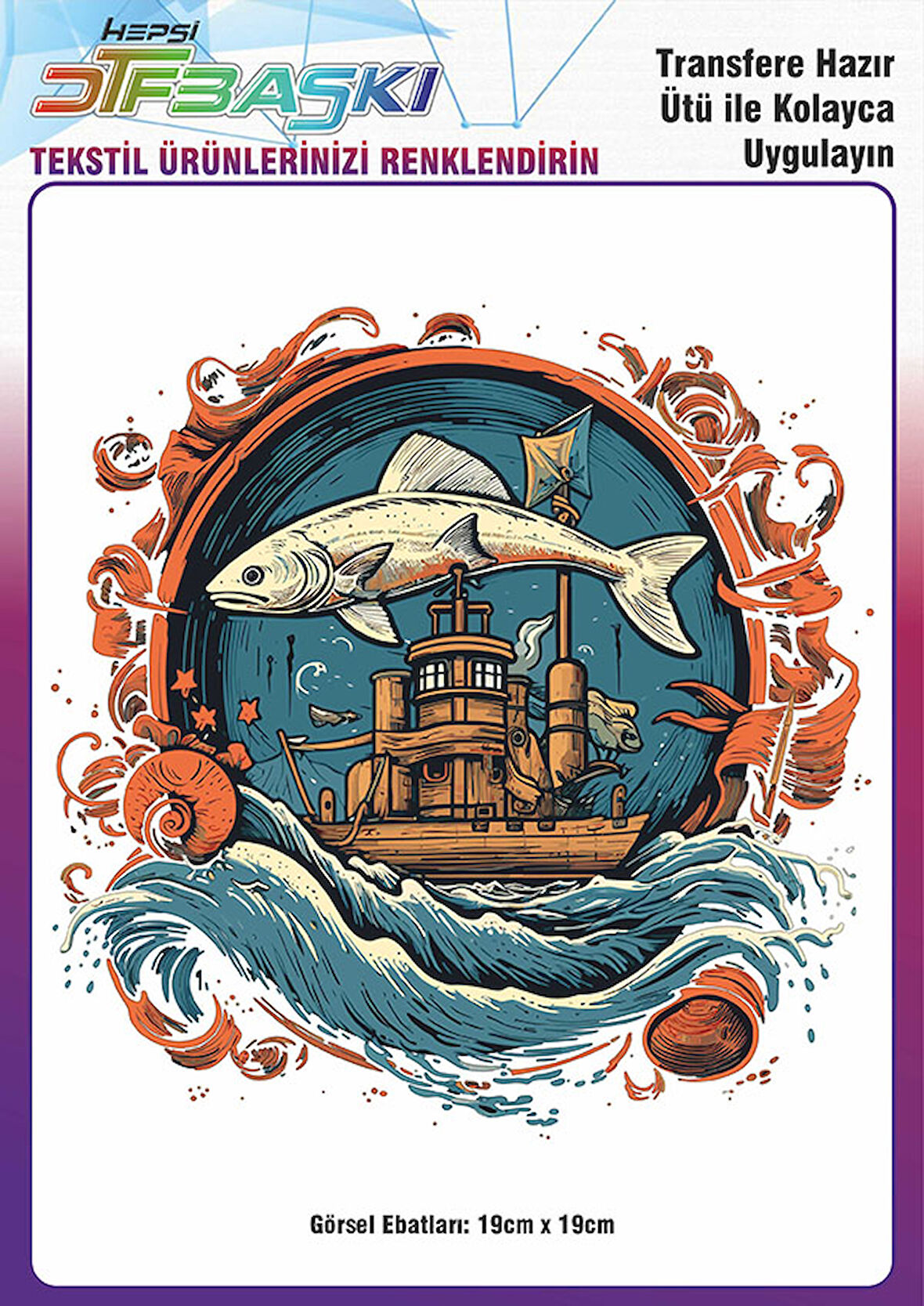 Ütü ile Yapışan Tişört Tekstil Dtf Transfer Baskı