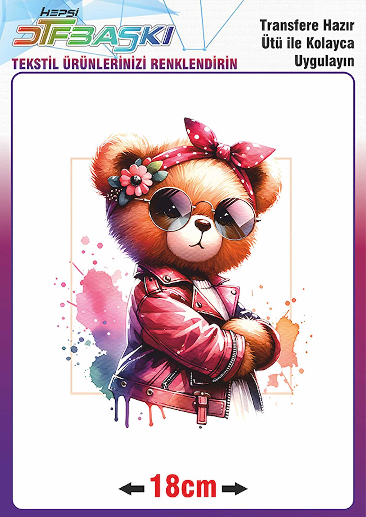 Ütü ile Yapışan Tekstil Transfer Baskı