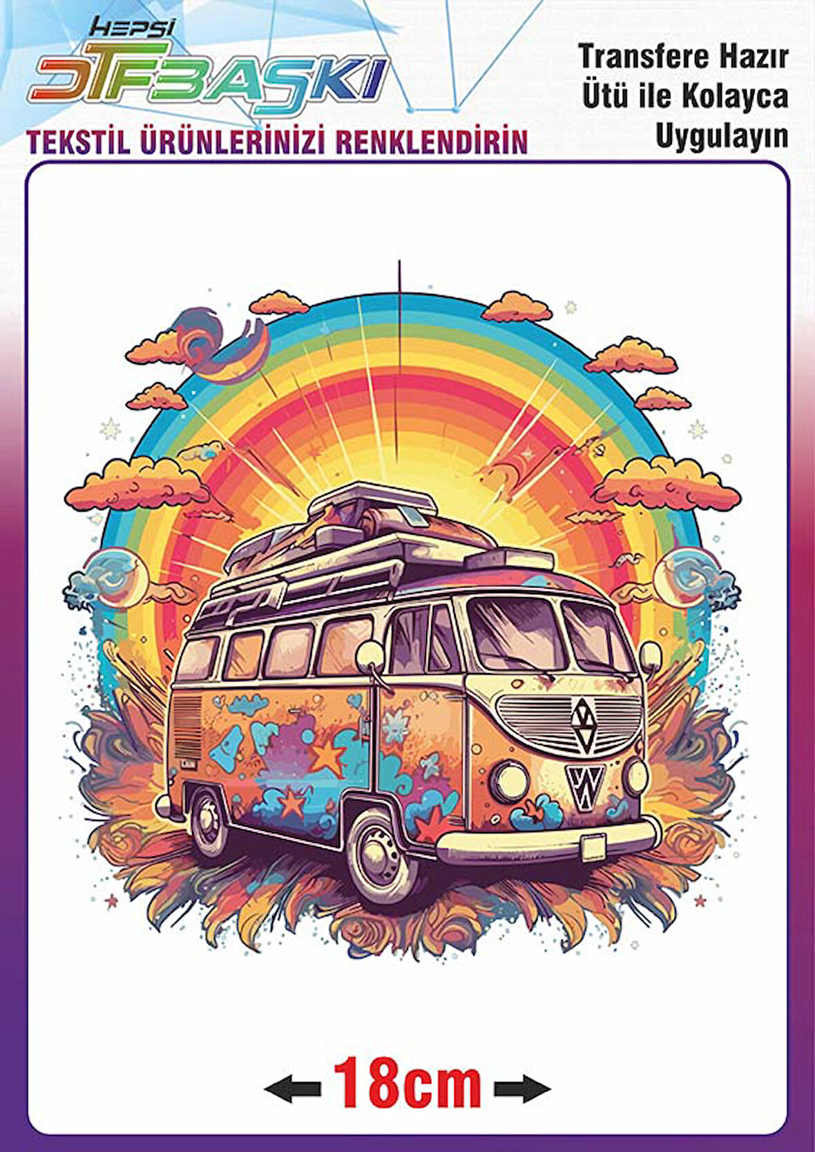 Ütü ile Kumaşa Yapışan Baskı Karavan