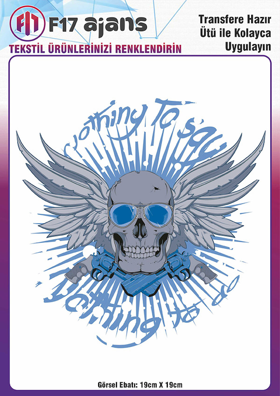 Ütü Ile Yapışan Tekstil Dtf Baskı Görseli Nothing To Say