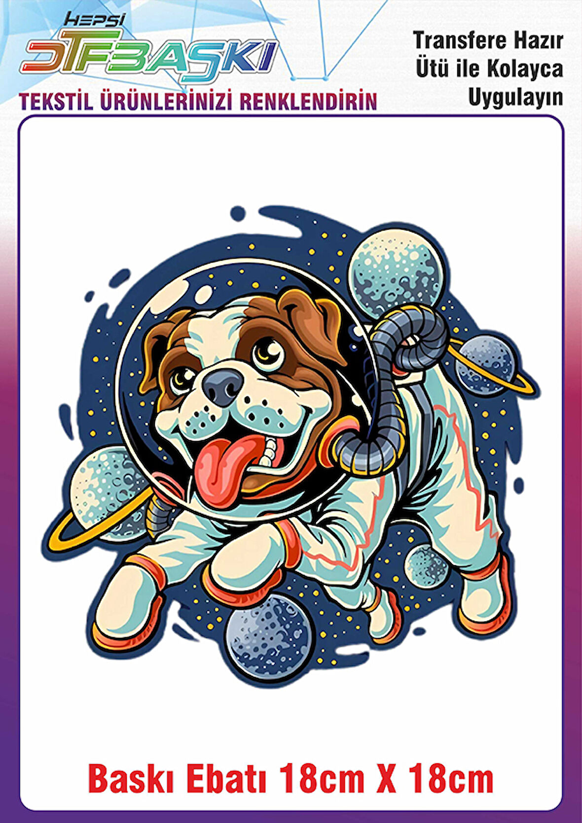 Astranot Uzay Ütü ile Yapışan Kumaş Tekstil Kıyafet Dtf Baskı