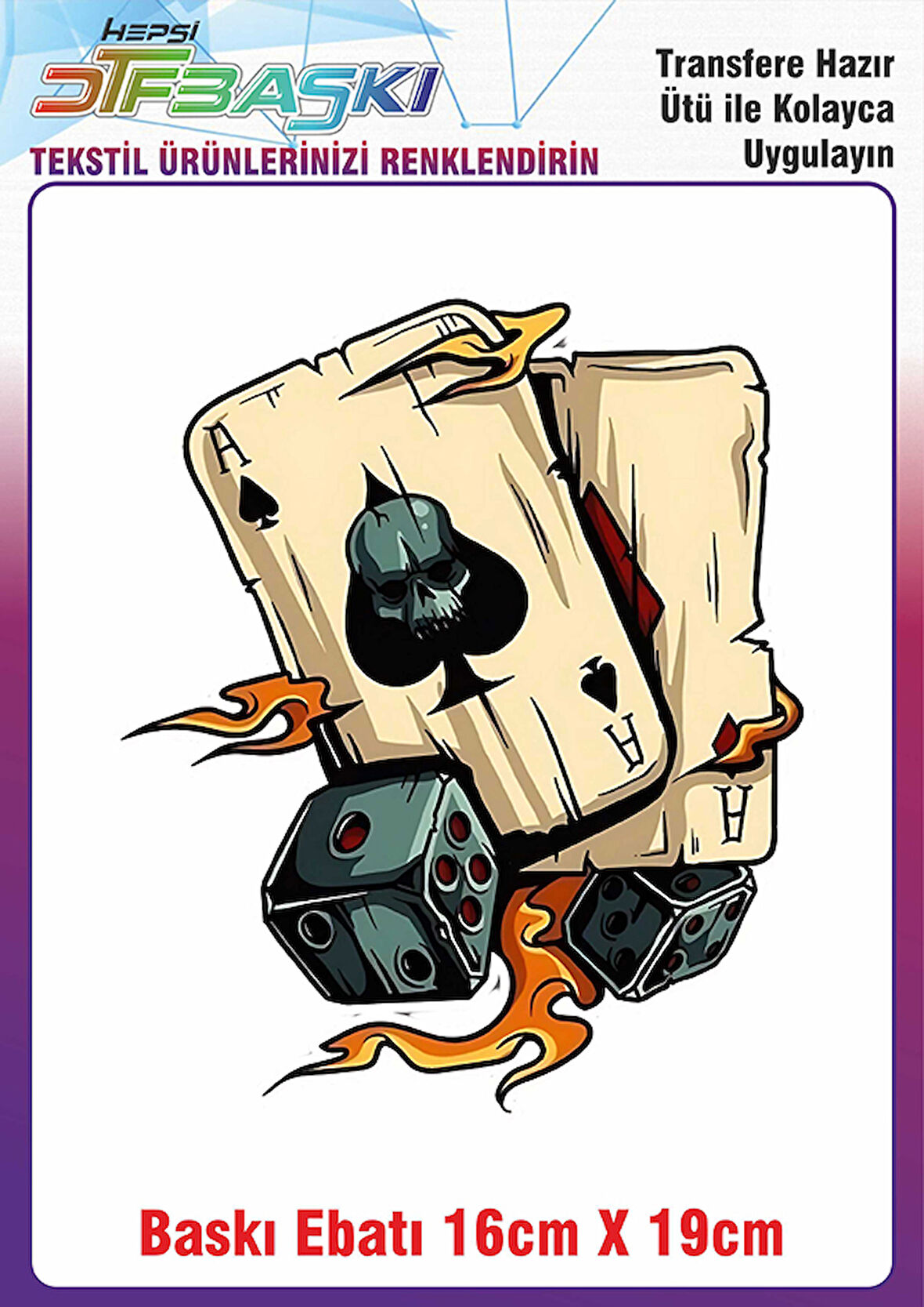 Ütü ile Yapışan Kumaş Tekstil Kıyafet Dtf Baskı 2566