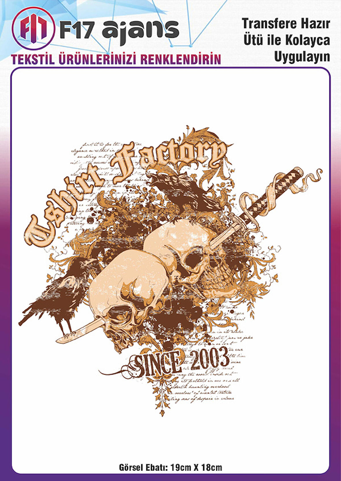 Ütü Ile Yapışan Tekstil Dtf Baskı Görseli