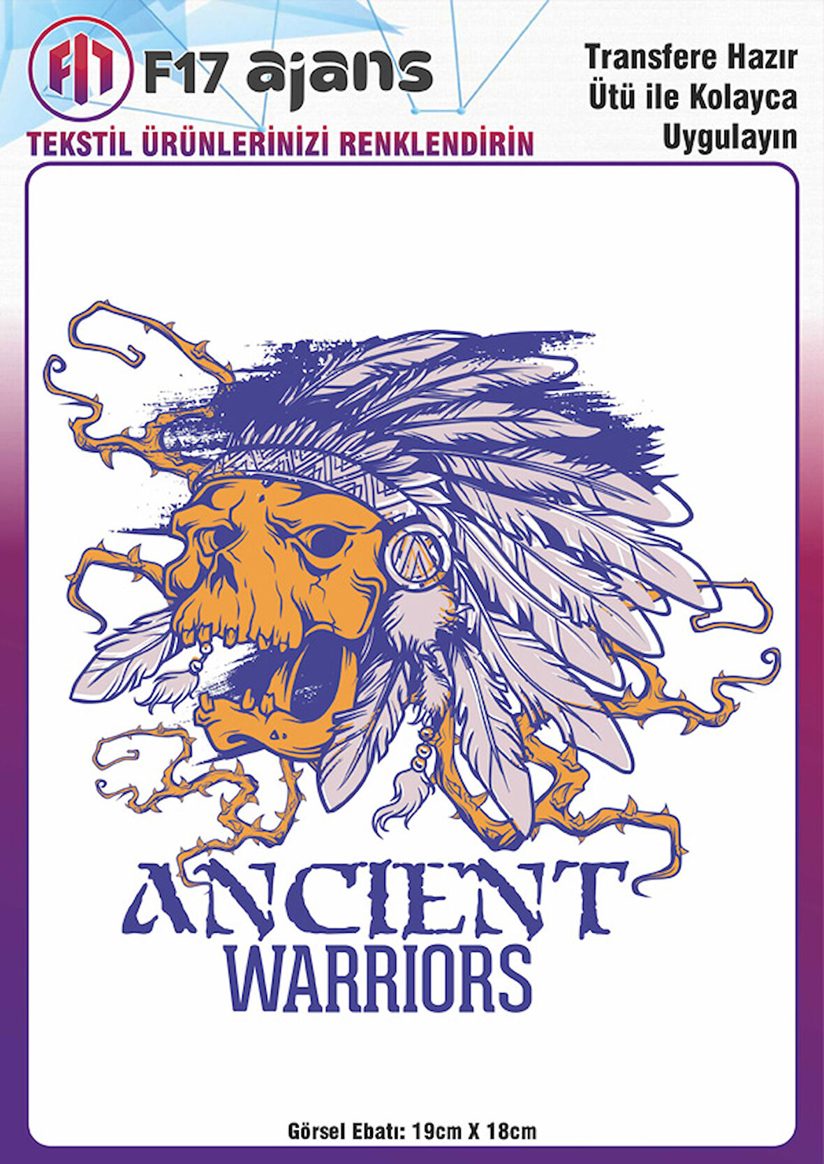 Ütü Ile Yapışan Tekstil Dtf Baskı Görseli Ancient Warriors