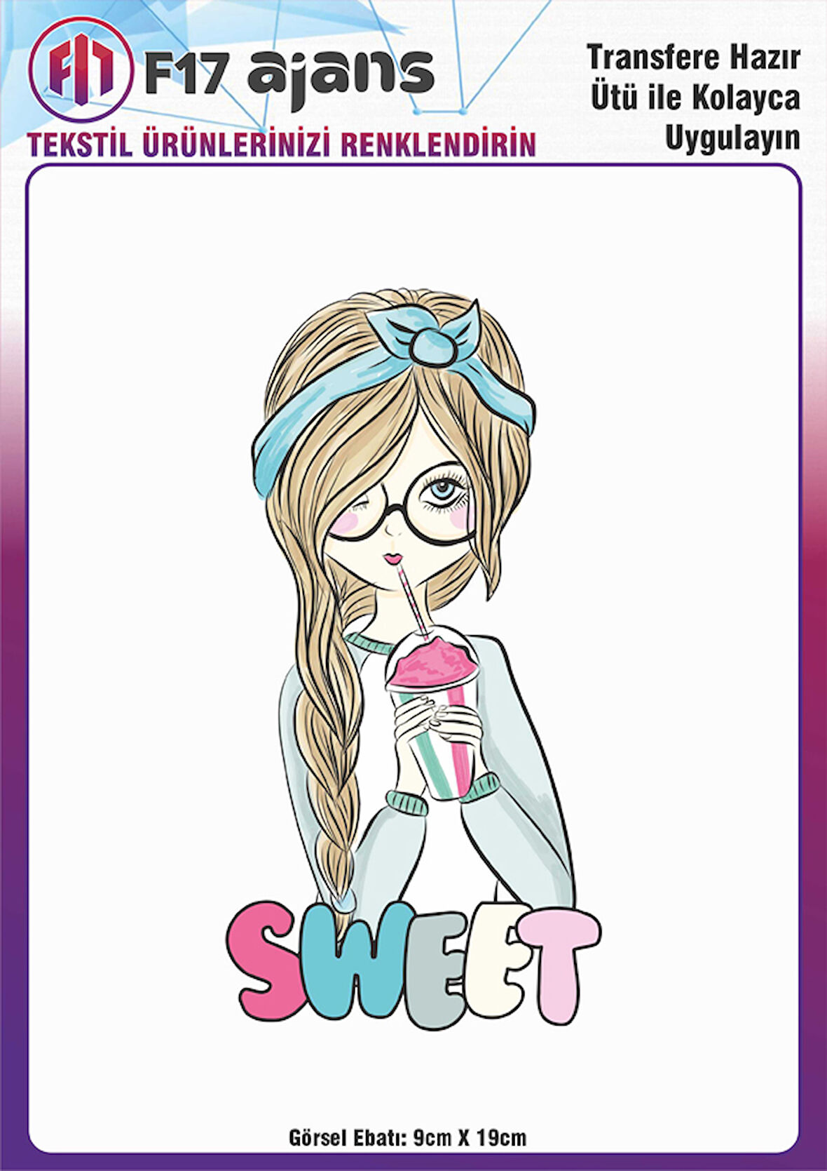 Ütü ile Yapışan Tekstil DTF Transfer Baskı Sweet