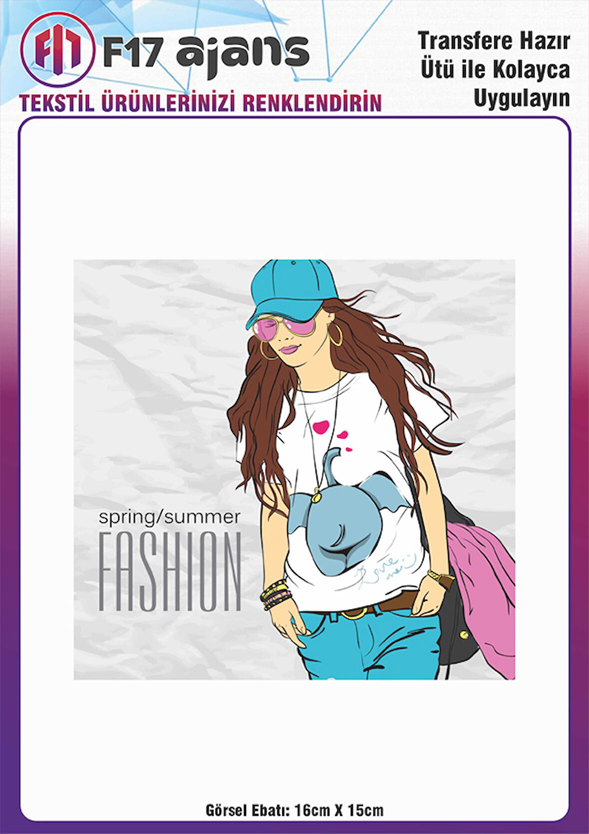 Ütü ile Yapışan Tekstil DTF Transfer Baskı