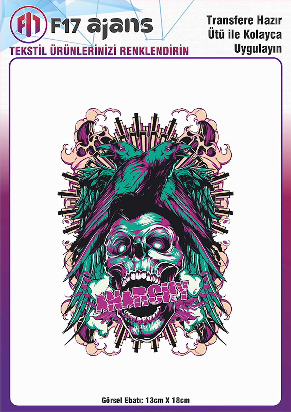 Ütü ile Yapışan Tekstil DTF Transfer Baskı