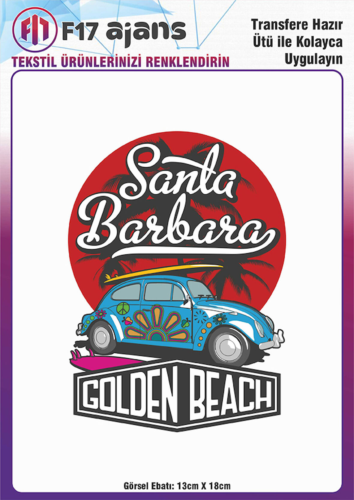 Ütü ile Yapışan Tekstil DTF Transfer Baskı