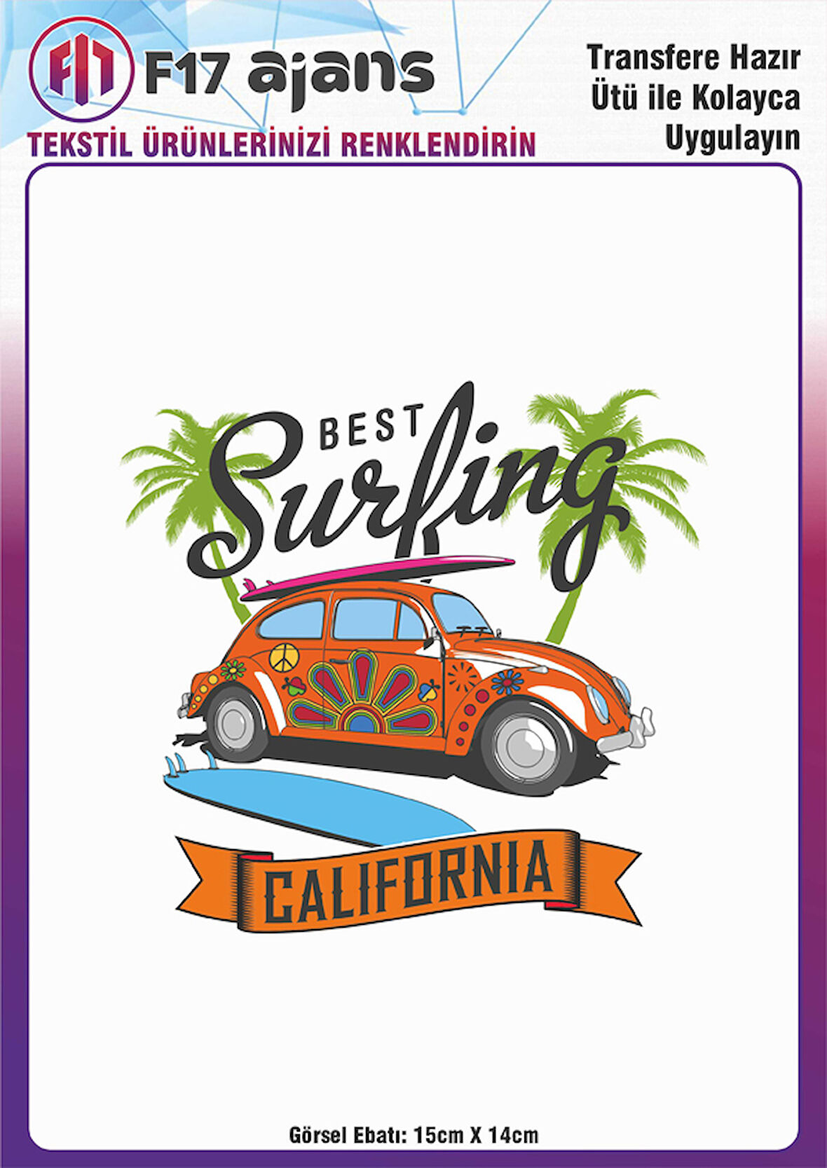 Ütü ile Yapışan Tekstil DTF Transfer Baskı