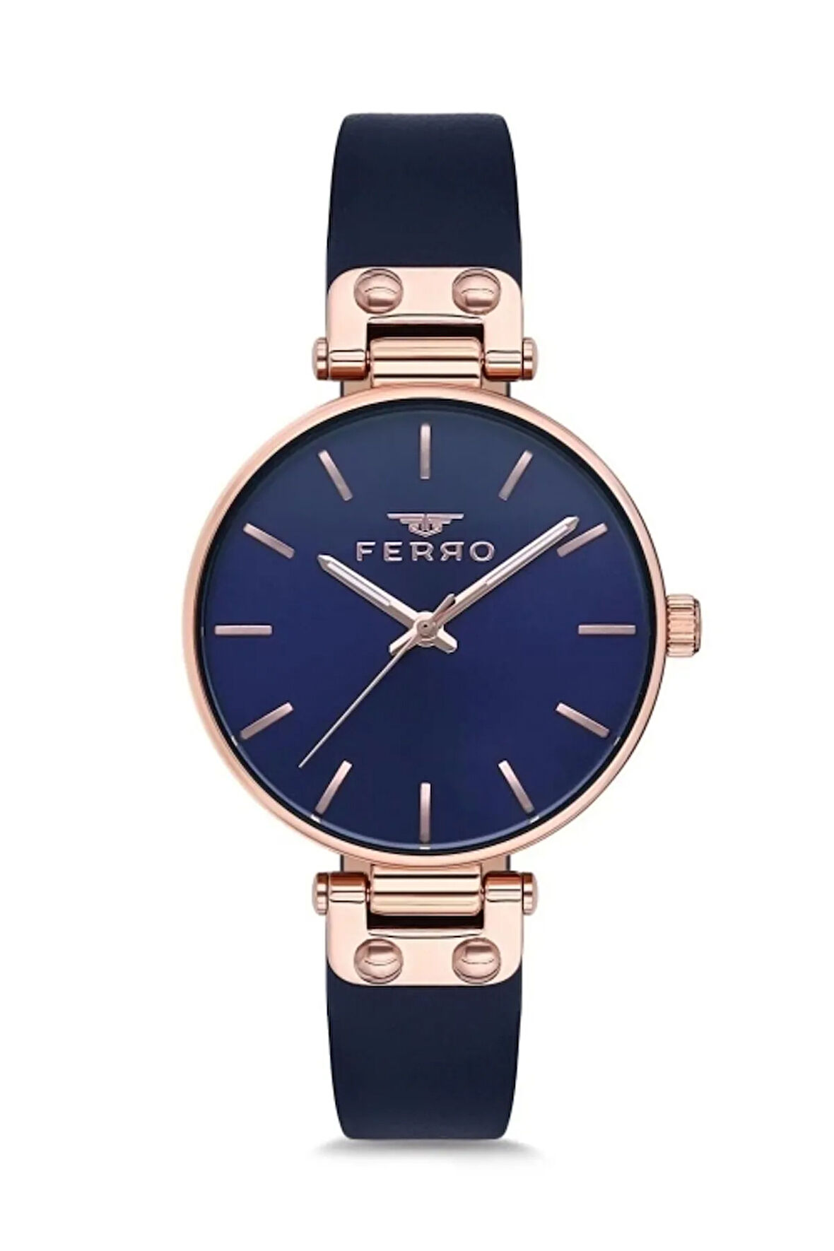 Lacivert Deri Kordon Kadın Kol Saati F1894B-962-T