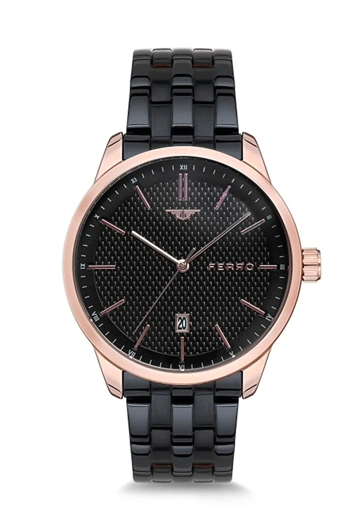 Siyah Çelik Kordon Erkek Kol Saati F1974A-958-R