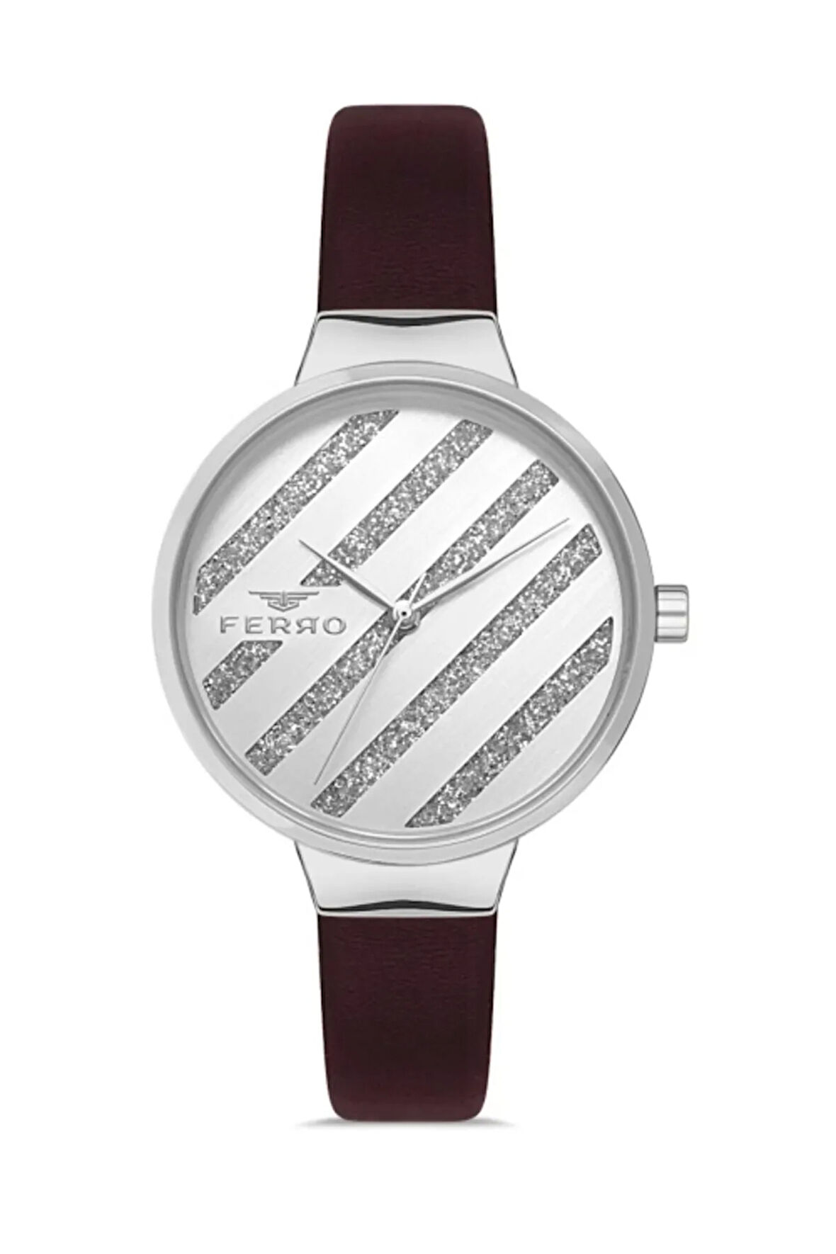 Kahverengi Deri Kordon Kadın Kol Saati F21153B-K2